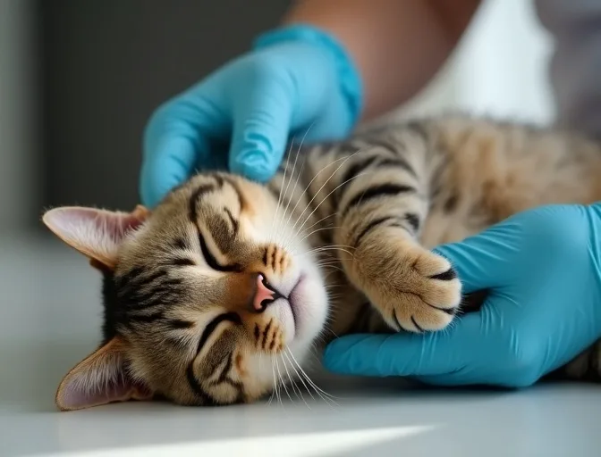 Specialist carefully handling a deceased cat with dignity in Endeavour Hills